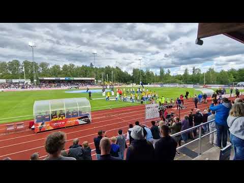 IFK Värnamo - BK Häcken spelarna kliver in på Finnvedsvallen i Allsvenskan 22.07.2023