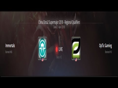 DOTA 2 LIVE [RU]  Immortals vs OpTic Gaming || BO2 || China Dota2 Supermajor 2018