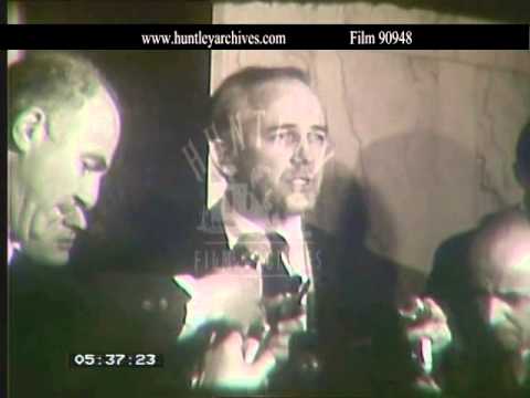 Jim Garrison talks about arrest of Clay Shaw.  Film 90948