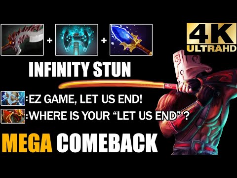 Fallen Sky + Abyssal Blade Juggernaut Infinity Stun Defend Mega Creeps - Epic Comeback Pro Dota 2