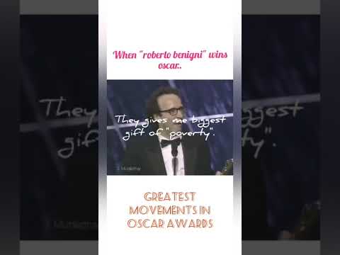 #Roberto Benigni wins osscar#for life is beautiful movie#best movement in oscars...