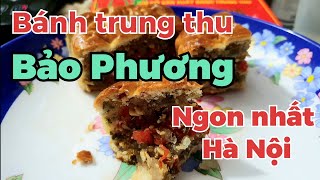 Bánh trung thu Bảo Phương. Bánh xếp hàng, nổi tiếng nhất Hà Nội.