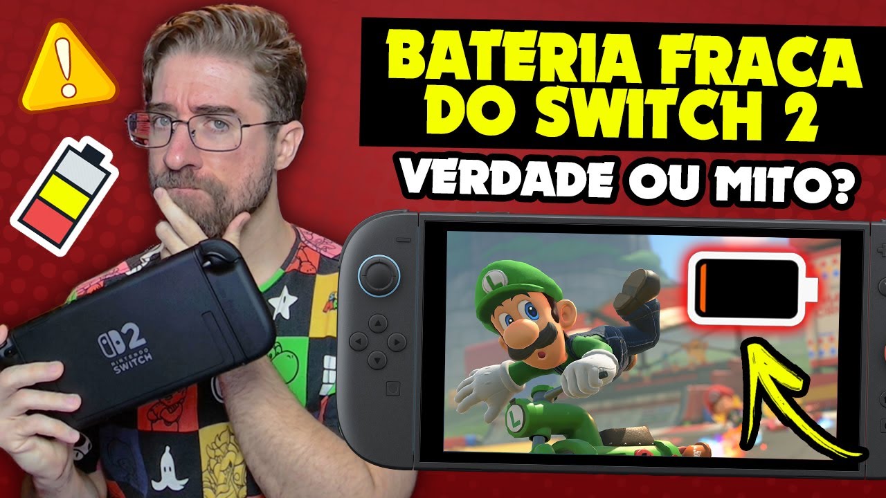 BATERIA FRACA do SWITCH 2 é VERDADE ou MITO? - Meu TESTE e VEREDITO
