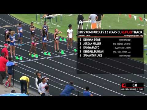 12 yr old Girls 80 Hurdles Finals
