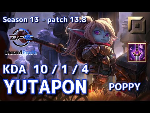 【JPサーバー/C1】DFM Yutapon ポッピー(Poppy) VS ニーコ(Neeko) TOP - Patch13.8 JP Ranked【LoL】