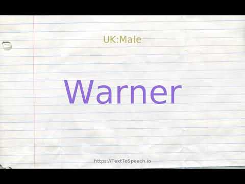 How to pronounce warner