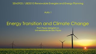 Aula 1 - A TRANSIÇÃO DA MATRIZ ENERGÉTICA E AS MUDANÇAS CLIMÁTICAS - turma 1s2021