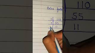 Prime factors  of 110