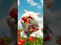Cute cat and ripe strawberry! 🐱❤️ #shorts #trending #viralshort #cat #kitten #foryou #fyp #popular