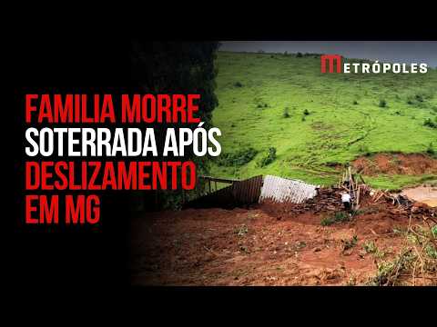 Família morre soterrada após deslizamento atingir casa em MG