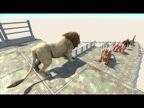 LION DEATH FALL - Animal Revolt Battle Simulator