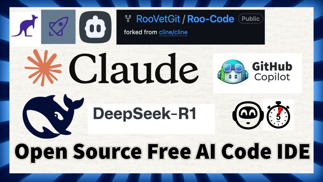 Roo Cline Vs Code + DeepSeek R1 + Copilot Sonnet  FREE AI IDE [Better than Windsurf/ Cursor in 5min]