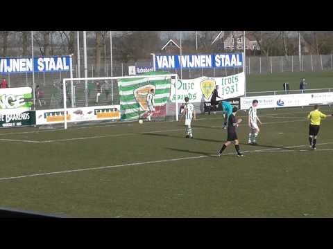 Julien Cret maakt 0-3 voor Spijkenisse tegen Kloetinge