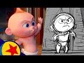Jack-Jack vs. Racoon from Incredibles 2 | Pixar Side by Side