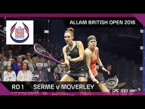 Squash: Serme v Moverley - Allam British Open 2016 - Women's Rd 1 Highlights