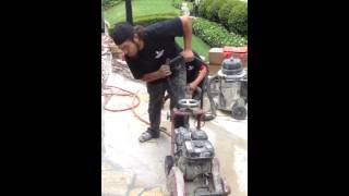 Mulholland gates shows how sawing of concrete gets done