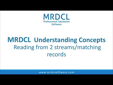 Understanding Concepts: DAT-112 - Reading from two streams/Matching records
