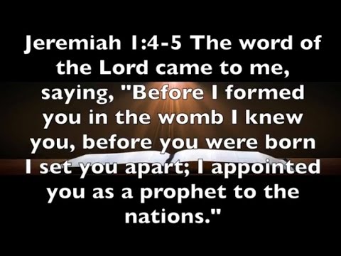 Jeremiah 1:4-5 You Have Been Appointed