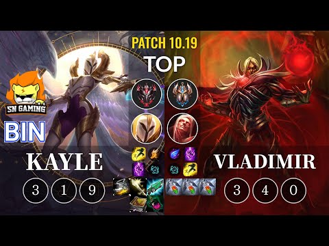 SN Bin Kayle vs Vladimir Top - KR Patch 10.19