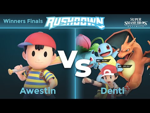 Rushdown 27 - TLOC | Awestin (Ness) vs TLOC | Denti (PT, Olimar) Winners Finals - SSBU
