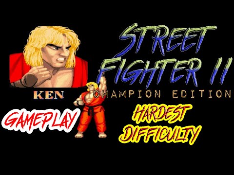 Street Fighter 2 Champion Edition - Ken Gameplay (Full clear) - Hardest Difficulty