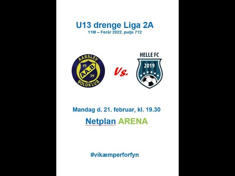 Kampprogram U13 Liga 2A, 21. feb. 19:30: Aarslev BK - Helle FC,