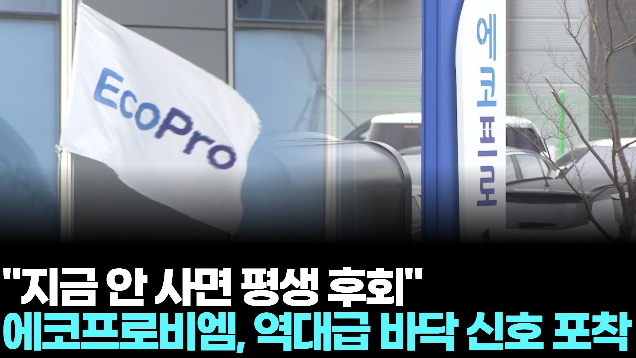 "지금 안 사면 평생 후회"…에코프로비엠, 역대급 바닥 신호 포착