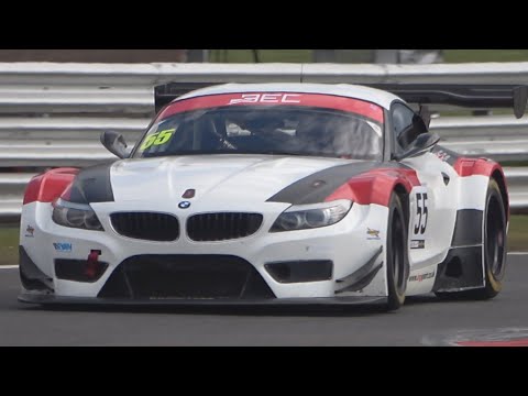 BMW Z4 GT3 V8 ENGINE SOUND on Track at Oulton Park!