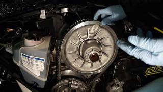 Ski-Doo 2017 Summit Rev G4 Clutch Face and Belt Cleaning and Adjustment