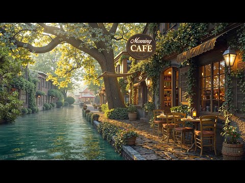 Cozy Morning Jazz in an Quiet Vintage Coffee Shop by the Canal ☕ Smooth Piano Jazz for Study ,Relax