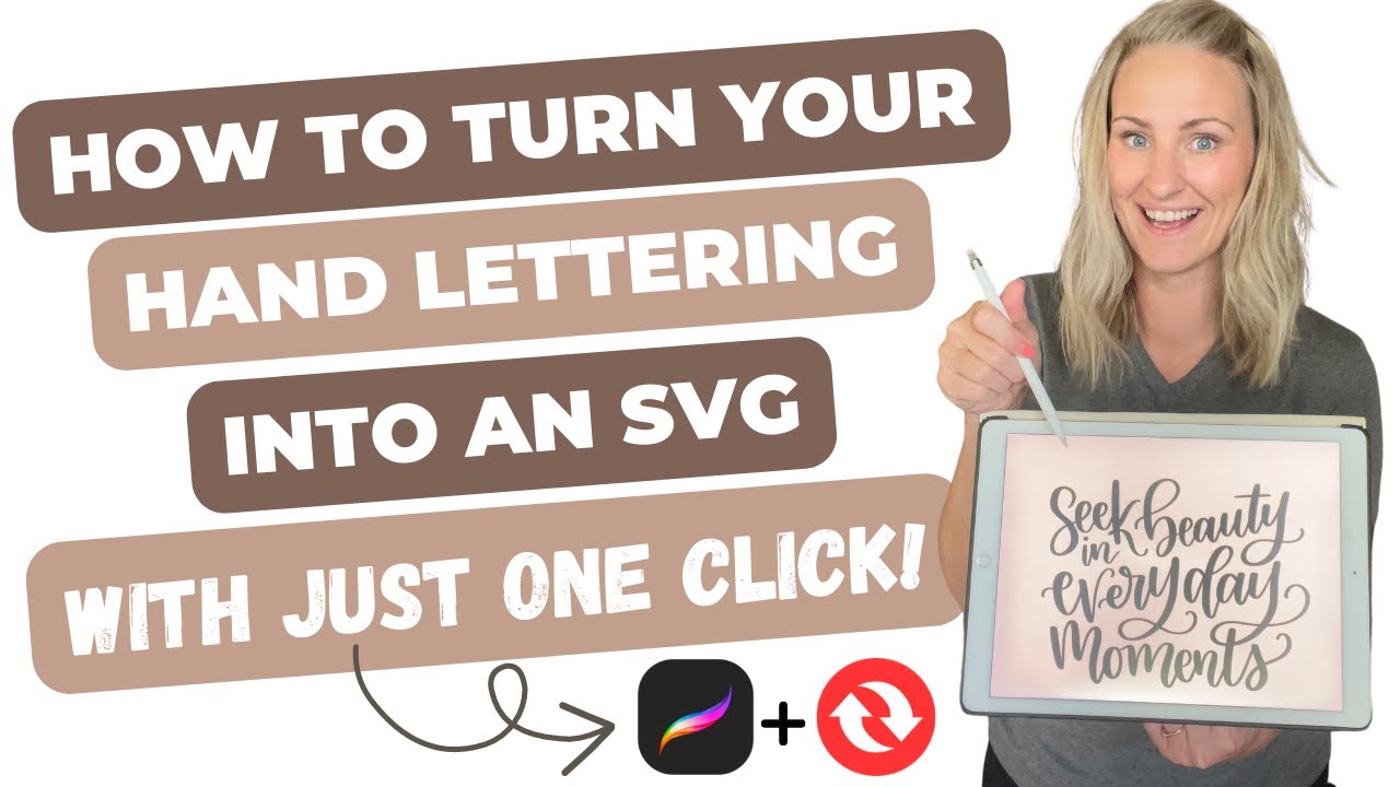HOW TO turn HAND LETTERING into an SVG for FREE with just ONE CLICK at Convertio! #svg#handlettering