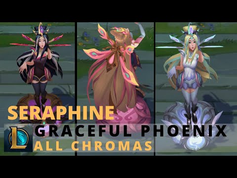 Graceful Phoenix Seraphine All Chromas - League of Legends