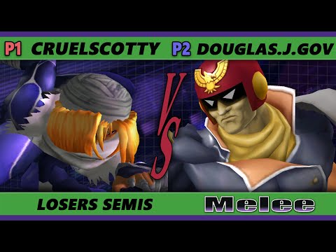 S@X 414 Losers Semis - Douglas.J.Gov (Captain Falcon) Vs. Cruelscotty (Sheik, Luigi) Smash Melee