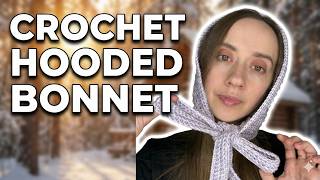 Crochet Hood-Style Bonnet