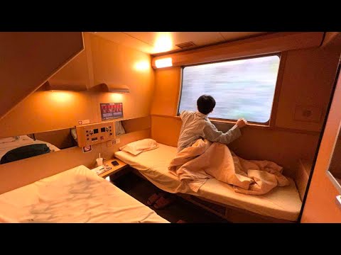 , title : 'Riding on Japan’s Amazing Overnight Train | Twin Bed Compartment'