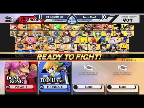 Sm4sh@Mines 19 - HLG|SSB100 (Donkey Kong) Vs. Toon Marf (Toon Link) - Winners Round 2