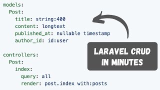 Laravel Shift Blueprint: Generate CRUD from YAML File
