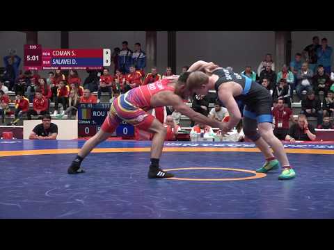 BRONZE FS - 65 kg: S. COMAN (ROU) v. D. SALAVEI (BLR)