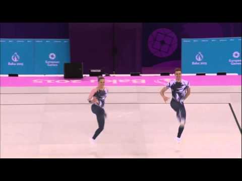 JJEE Baku 2015 - Aerobic - Q  MP - Spain (Sara Moreno-Vicente Lli)