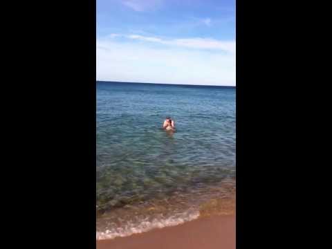 Kersten Liebert im Lake Superior