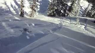 preview picture of video 'Kirkwood Cat Skiing at Martin Point 2013'