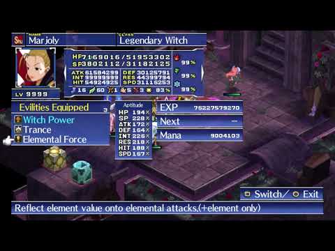 Disgaea 3 AoD (Vita) Marjoly Damage record - 183 Billion