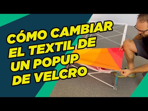 Cómo cambiar el textil de un photocall de velcro