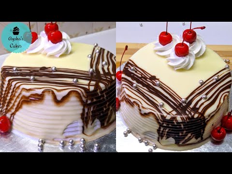 White Forest Cake Recipe/1/2 kg white forest cake/The perfect recipe 👍👍👍