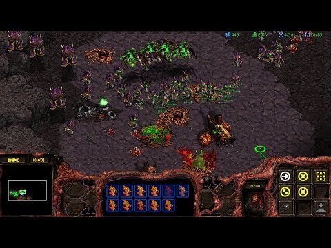 StarCraft: Remastered Co-op Campaign BW Zerg Mission 8 - To Slay the Beast