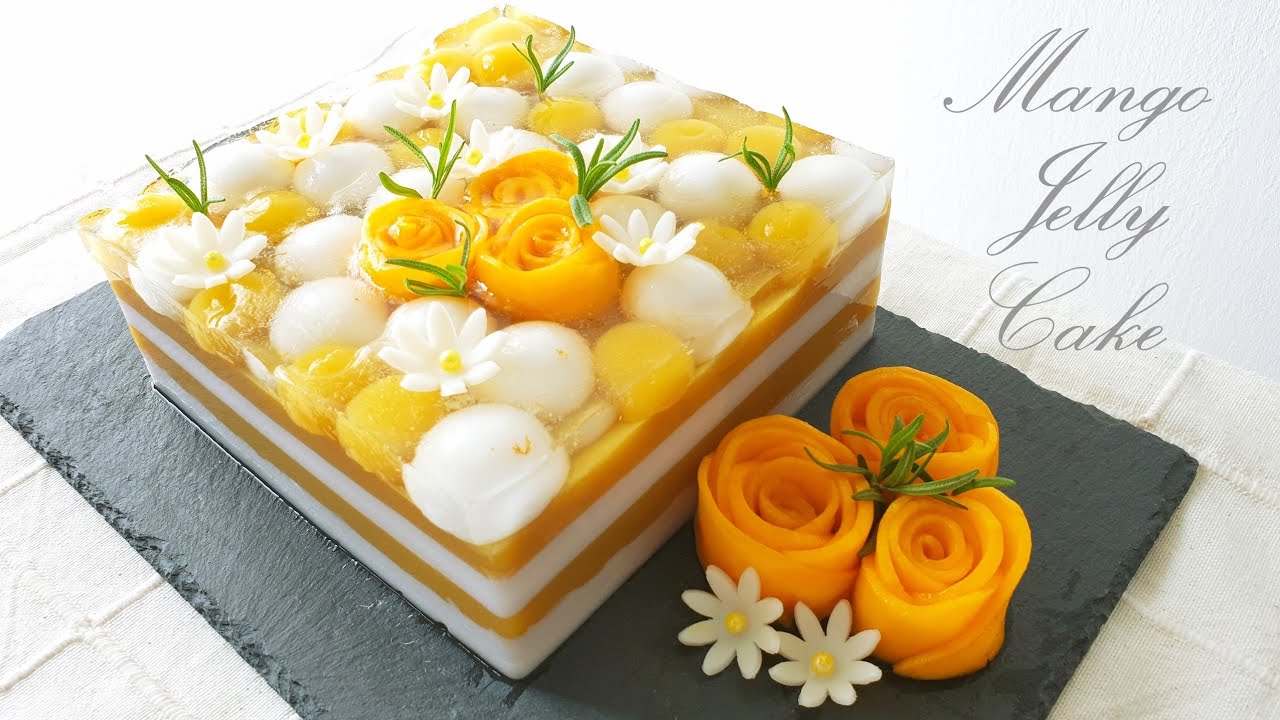 高贵优雅~芒果果冻蛋糕 ❤ Beautiful Mango Jelly Cake #littleduckkitchen