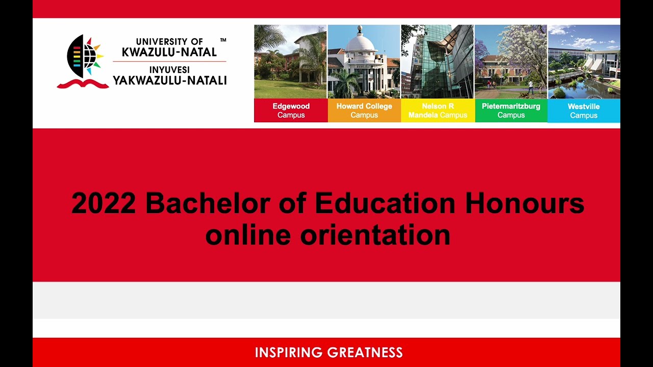 Bachelor of Education Honours 2022