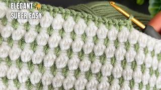 Oh WOW! 😍 The Most Beautiful Crochet Stitch I’ve Ever Made | Super Easy Pattern
