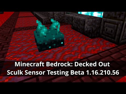 Minecraft Bedrock: Decked Out Sculk Sensor Testing Beta 1.16.210.56
