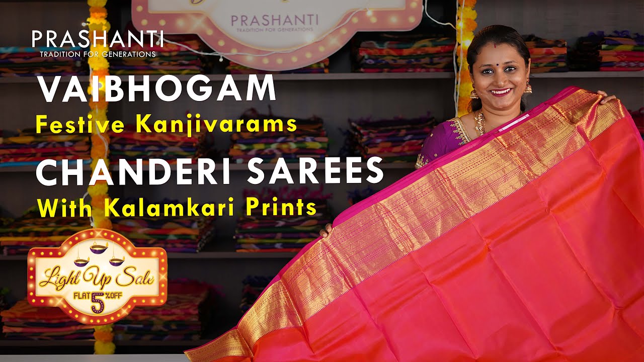<p style="color: red">Video : </p>Vaibhogam - Festive Kanjivarams  Chanderi Sarees  Dress Materials &amp; Antique Necklace 2022-09-27